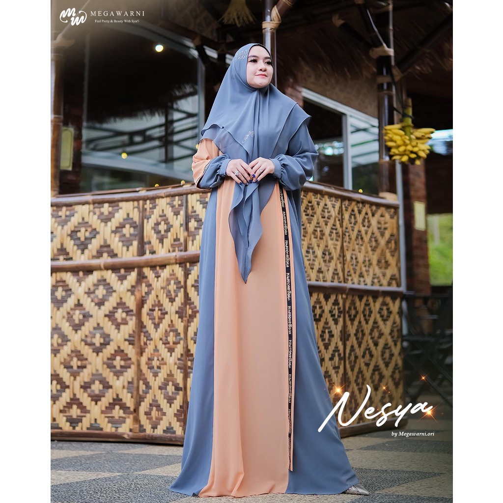 NESYA GAMIS SET KHIMAR SYARI CERUTY by MEGAWARNI
