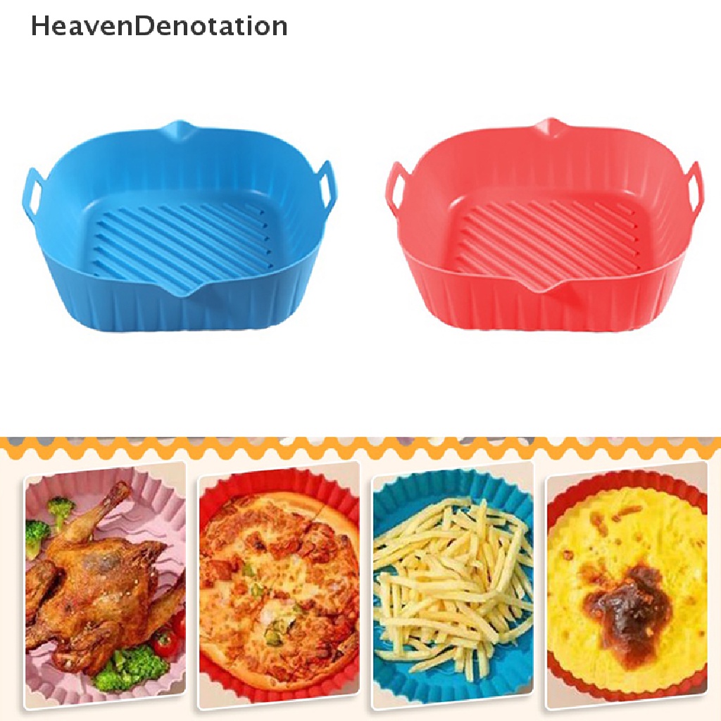 [HeavenDenotation] 1pcs Air Fryer Silicone Pot Air Fryer Basket Liner Anti Lengket Oven Baking Tray HDV