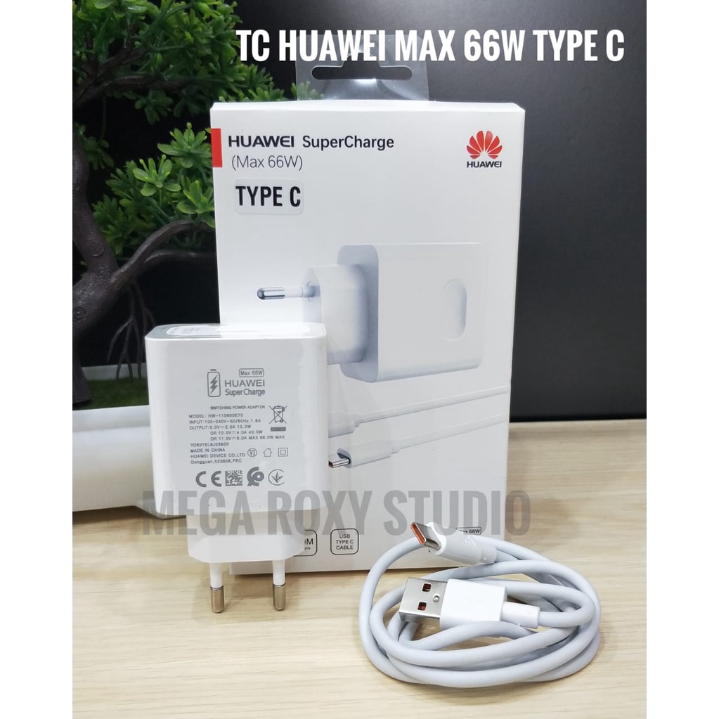 HUA-WEI SuperCharge Wall Charger (Max 66W) | Premium Quality | Universal Compatibility | 8 Layer Safety type-c dan micro