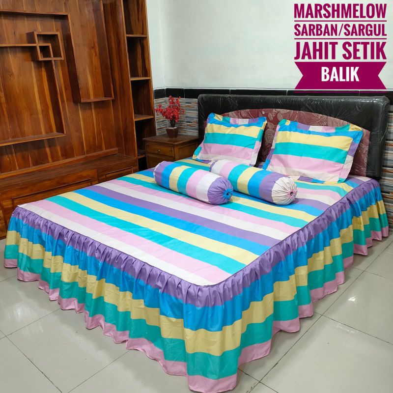 Sprei Rumbai Aesthetic Rainbow Bubble Gum