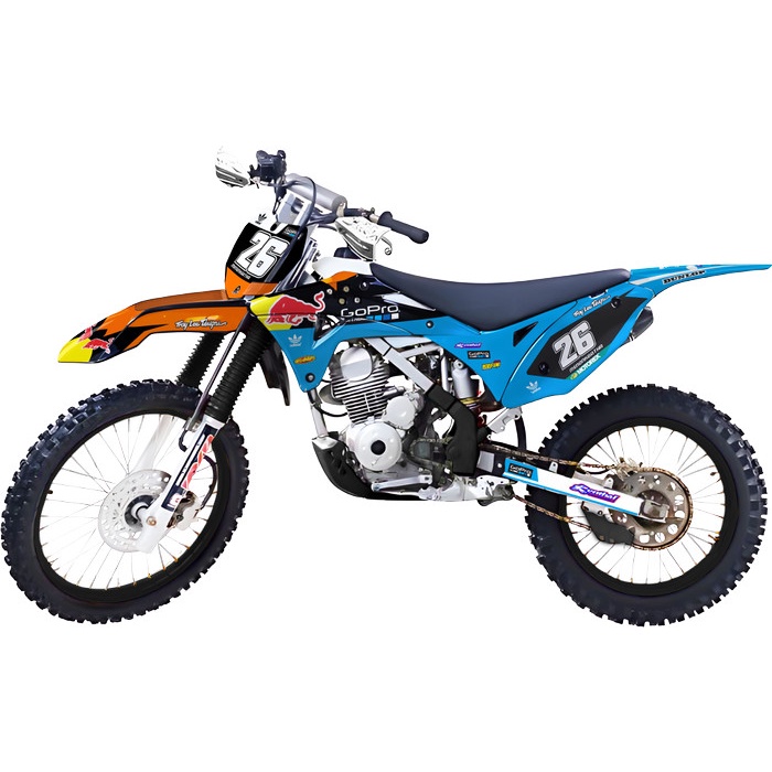 Decal Klx Gordon Full Body Orange Cyan Red Bull G-A13