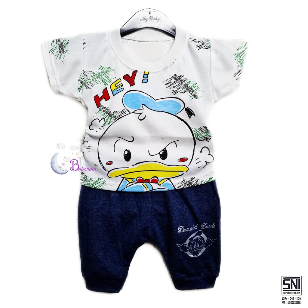 BOBOBAM BAJU BAYI LAKI LAKI SETELAN ANAK COWO LUCU STELAN COWOK 6 12 BULAN KEREN TRENDY KEKINIAN D0N4LD