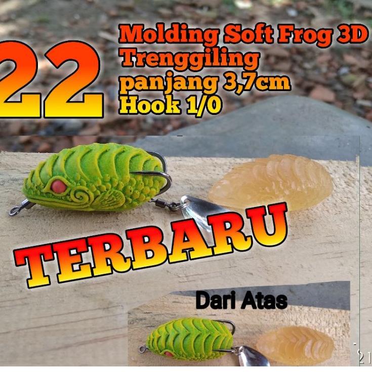 Terlaku... Molding Soft frog  3D 2,5cm,3cm dan 3,5cm cetakan Soft frog 3D