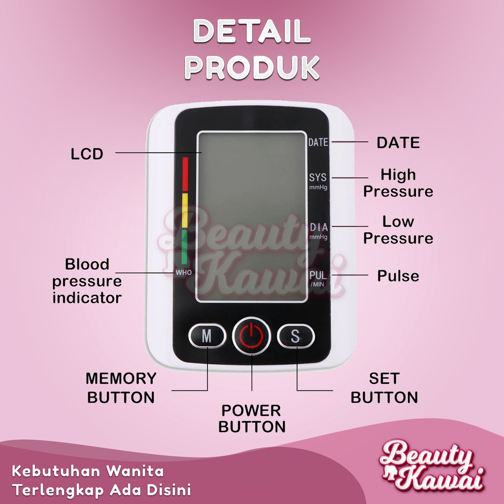 Alat Pengukur Darah Tensi Digital Otomatis Blood Pressure Monitor