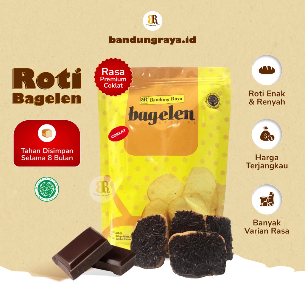 

Roti Bagelen Premium Coklat Cokelat Meses Kue Kering Makanan Ringan Camilan Cemilan Snack Bandung Raya