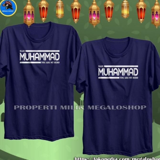 BAJU KAOS COUPLE MUSLIM LEBARAN PASANGAN KELUARGA T SHIRT MUHAMMAD ORI T64654UY