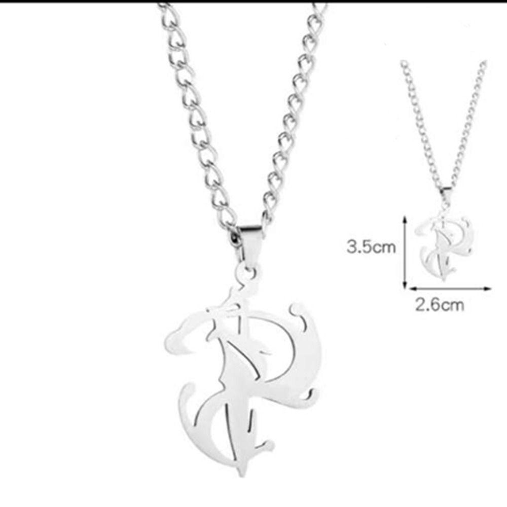 Agustina Pria Genshin Impact Kalung Trendi Lucu Pesona Kipas Pendent Ghost Pendent Niche Desain Maple Leaves Pendent Titanium Steel Sweater Chain