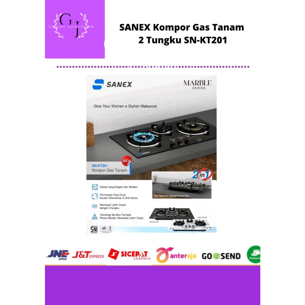 SANEX Kompor Gas Tanam 2 Tungku SN-KT201