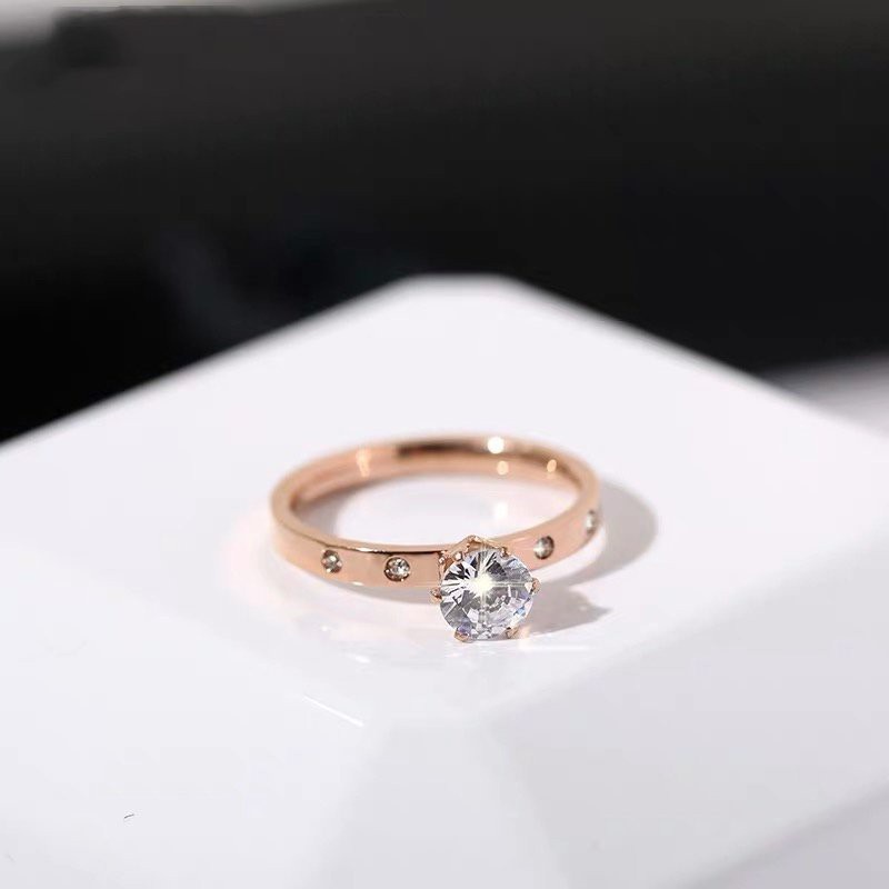 Cincin Carat Dengan Lampu Led | Cincin Bahan Titanium Steel Aksen Berlian | Kotak Hadiah Untuk Hadiah | Cincin Bahan Stainless Steel