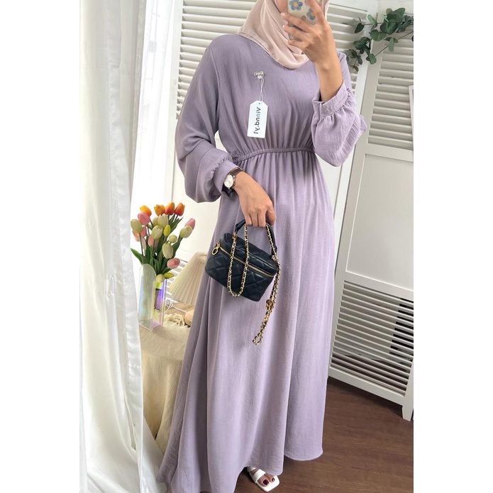 Dress Wanita Korea Maxi Fashion Casual Lengan Panjang Tunik Long Wanita E.36