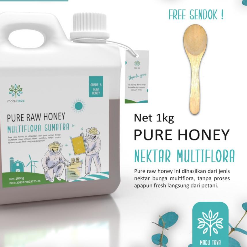 

► Murni Asli 1kg Tava Grade A Nektar Multiflora Java 100% Alami Pure Natural Raw Honey ✯