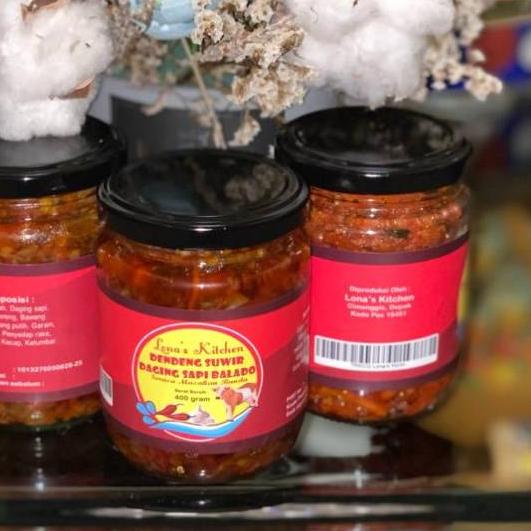 

➷ Dendeng Suwir Daging Sapi Balado berat 400gram berat bersih 200gram ♜