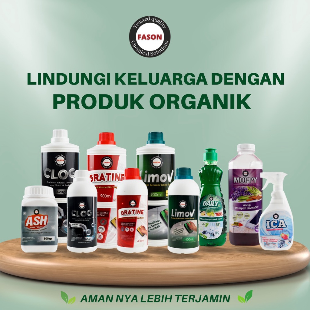 Fason Limov 400ml Pembersih Noda Semen dan Cat Tembok 1dus Gratis 1botol