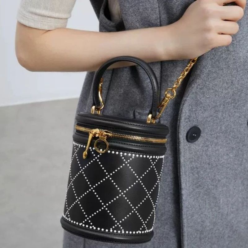 CK Marietta Bead-Embellished Bucket Bag