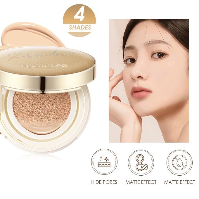 FOCALLURE Poreless BB Cushion Full Coverage Foundation- kosmetik ,.