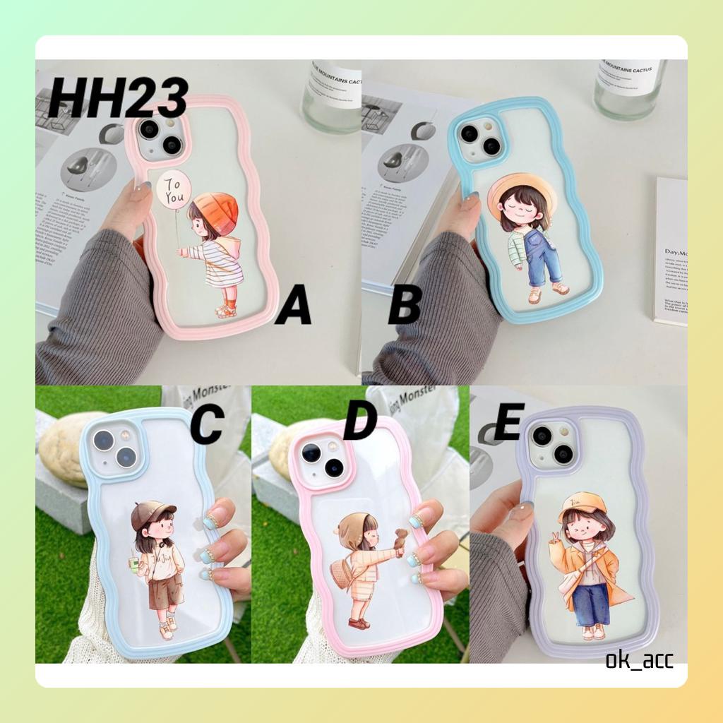 Casing Motif HH23 wanita For Iphone 7+ 8+ Plus X Xs Xr Max 11 12 13 14 Pro Max 14+ 14Plus FJ08