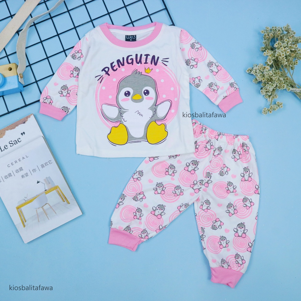 Piyama Abila Baby 3-12 Bulan / Setelan Bayi Perempuan Set Baju Tidur Lengan Panjang Celana Panjang