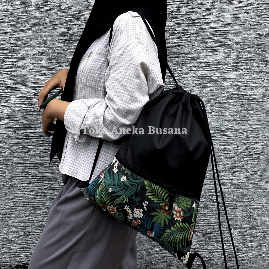 Tas Serut Wanita String Bag Tas Travel Drawstring Bag Tas Ransel Serut Wanita MTS005