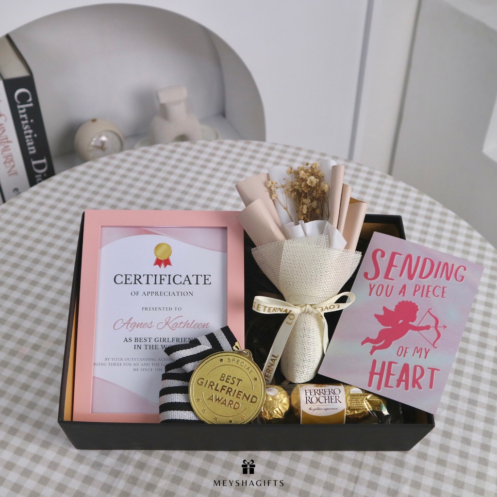 Promo Certificate Gift Box Best Boyfriend Award Best Girlfriend Award Hampers Valentine Anniversary