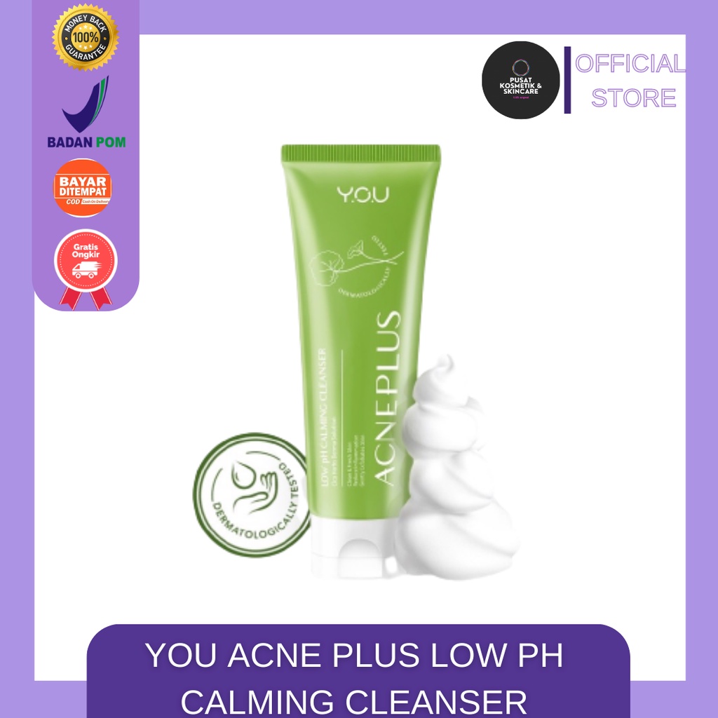 READYY STOCK !! YOU ACNE PLUS LOW PH CALMING CLEANSER 100GR BPOM//Y.O.U SERIES