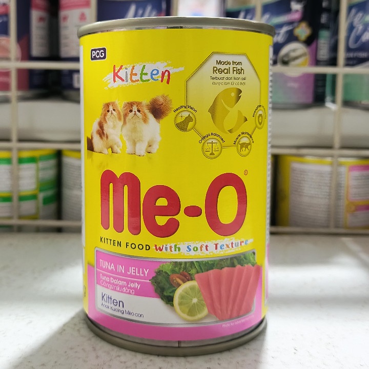 Makanan Kucing Meo Kaleng Kitten Tuna In Jelly 400g Wet Food