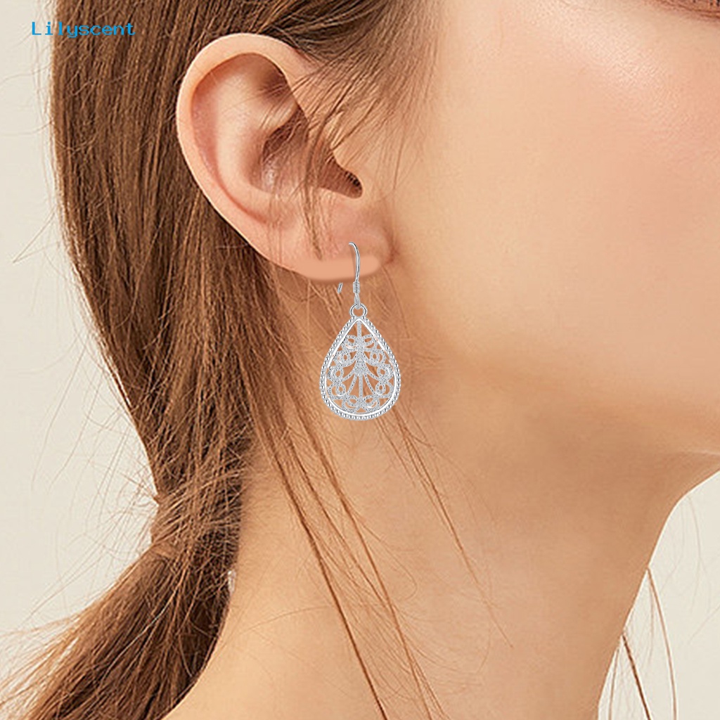 [LS] 1set Drop Earrings Aksesoris Fashion Anti Alergi Gaya Retro Yang Indah Temperamen Mutiara Imitasi Anting Kalung Untuk Pakaian Sehari-Hari