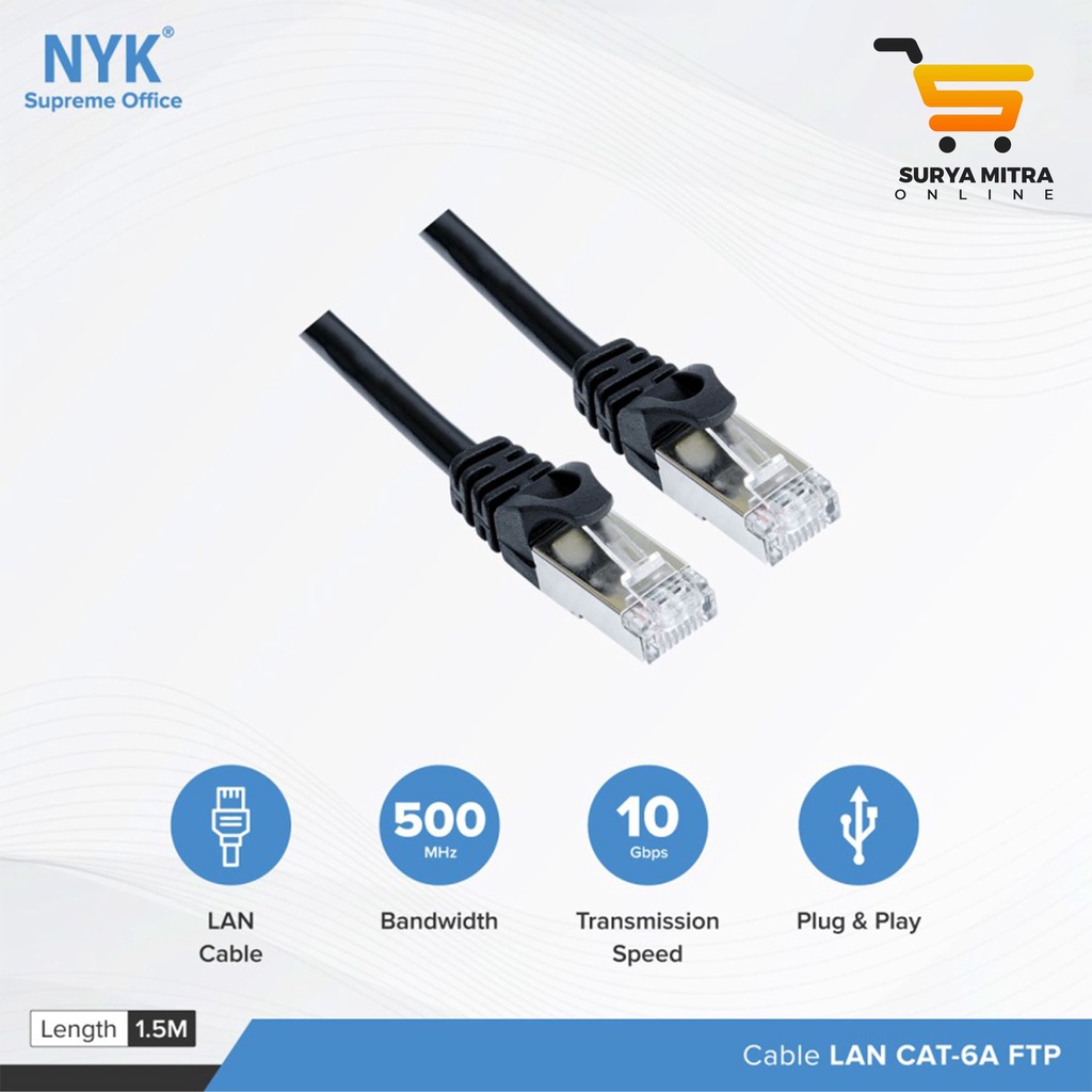 Kabel LAN NYK FTP Cat 6A (1.5 Meter)