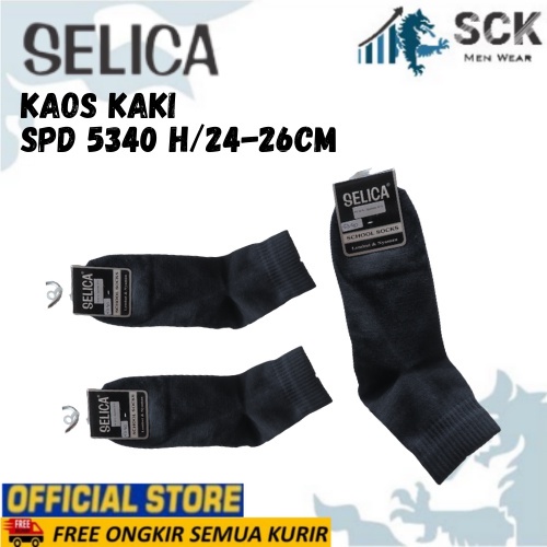 Kaos Kaki Sekolah Panjang SELICA SPD 5340 H 24-26 cm / Kaus Kaki SMP 5340H - sckmenwear GROSIR