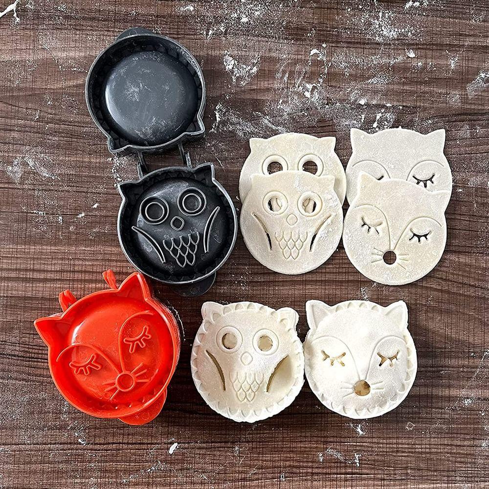 Hand Pie Mold Kit Bakery 2pcs /Set Mini Dapur Berbentuk Burung Hantu Biscuit Maker Pocket Pie Molds