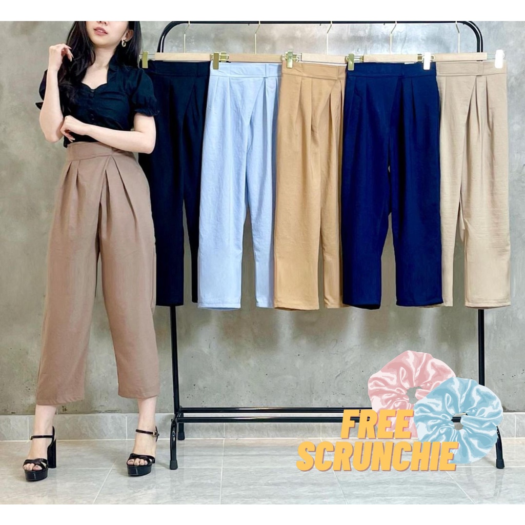 1196 CELANA KULOT STRAP BKK STYLE ZIP STRAP / CELANA KULOT WANITA COTTON CULOTTE UNIVERSAL BKK