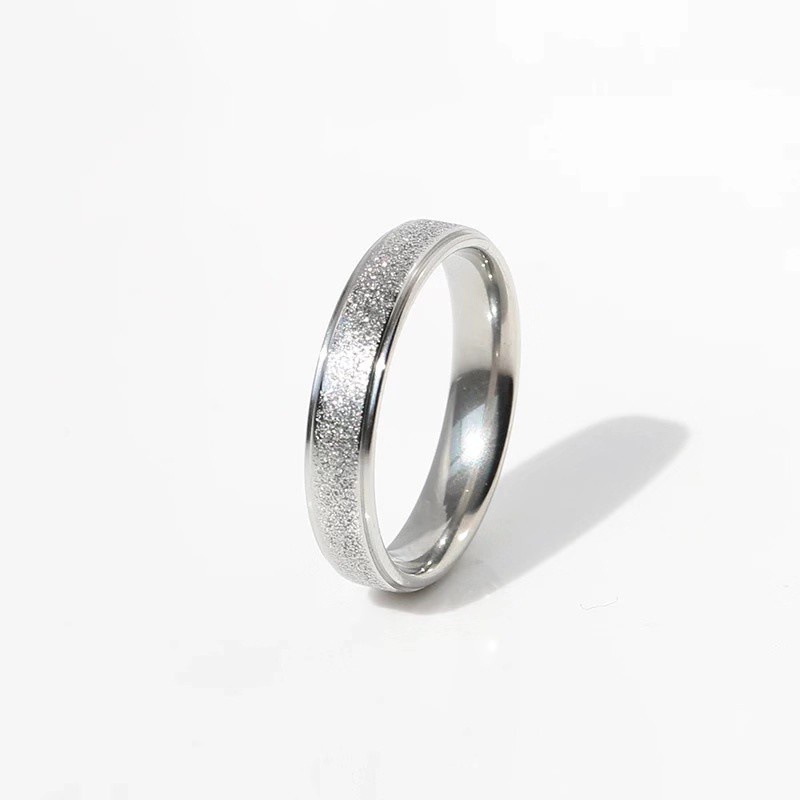 Cincin Bahan Titanium Steel |  Cincin Bahan Stainless Steel Lapis Rose Gold 18K Model Lebar | Cincin Pasangan Untuk Aksesoris