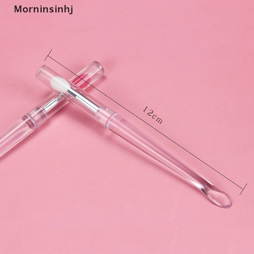 Mornin 1PC Lip Gloss Aplikator Kuas Bibir Silikon Dengan Tutup Debu Brush Makeup id