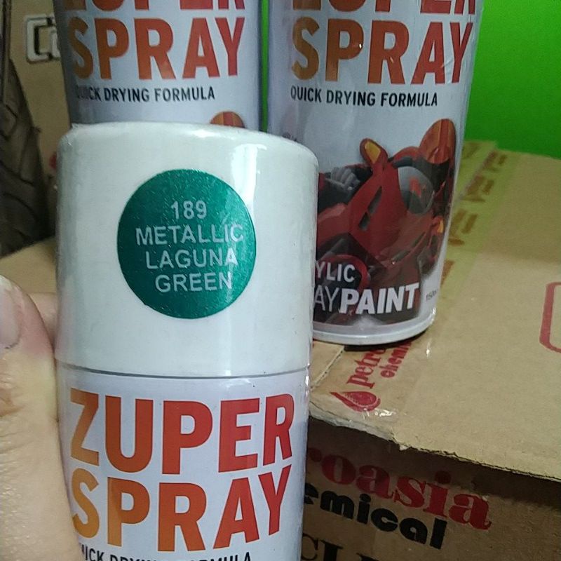 cat semprot pilok pilox zuper spray metallic Laguna green 189 150cc hijau metallic