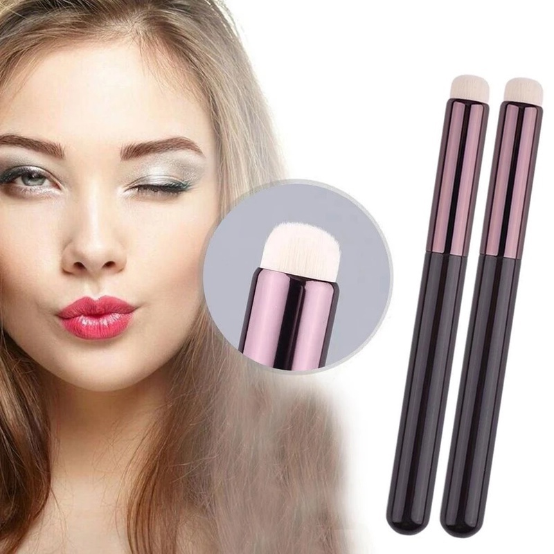 Kuas Bibir Kepala Bulat Multifungsi/Concealer Lipstik Oles Makeup Brushes Dengan Kotak Debu