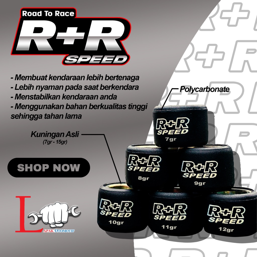 ROLLER RACING RTR NMAX, AEROX, LEXI, MIO M3, SOUL GT 125, FINO FI 125, XRIDE 125, MIO GT 125, MIO Z, MIO S, FREEGO BY RTRSPEED