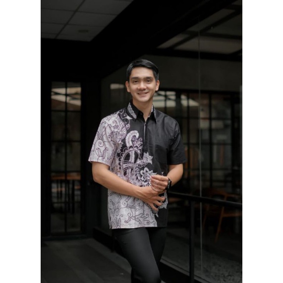 HEM BATIK PRIA LENGAN PENDEK/BATIK PRIA/BAJU BATIK M L XL XXL