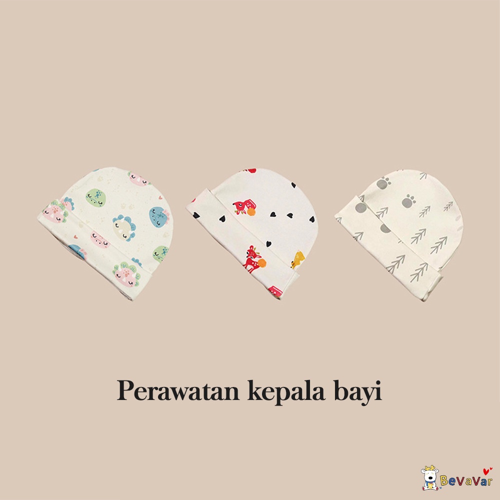 BEVAVAR 0-18Bln kupluk Topi Bayi Newborn  Karakter Lucu Baby Hat