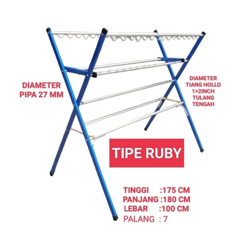 Jemuran Lipat Aluminium Ruby