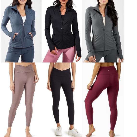 ✺ 90 Degree By Reflex - Carbon Interlink Full Zip Track Jacket & Leggings ♔