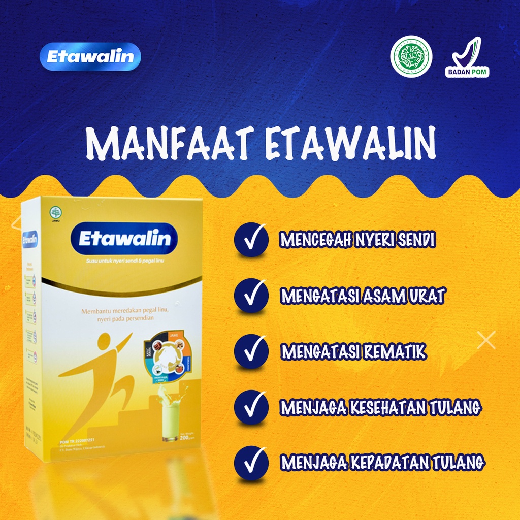 Etawalin – Susu Kambing Etawa Premium Tingkatkan Kepadatan &amp; Kesehatan Tulang &amp; Sendi Susu Antasi Asam Urat Rematik Reumatik Nyeri Sendi 200gr