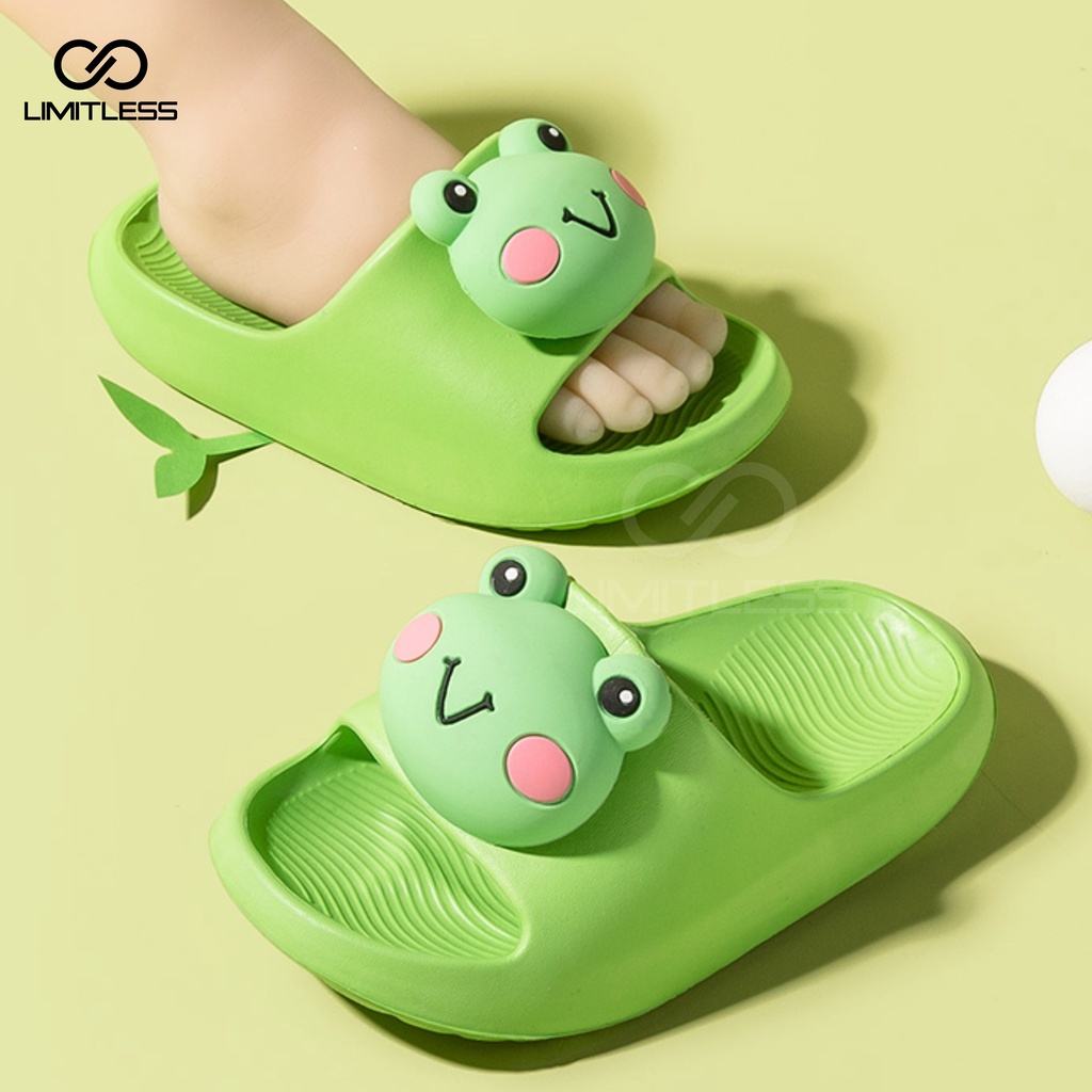 Zerolimit - Sandal Selop Anak Perempuan Laki Laki Karakter Jibbitz Premium Korean Style Sendal Slip On Anak Unisex Eva Ringan Terbaru Slip On Jelly Cute Terbaru