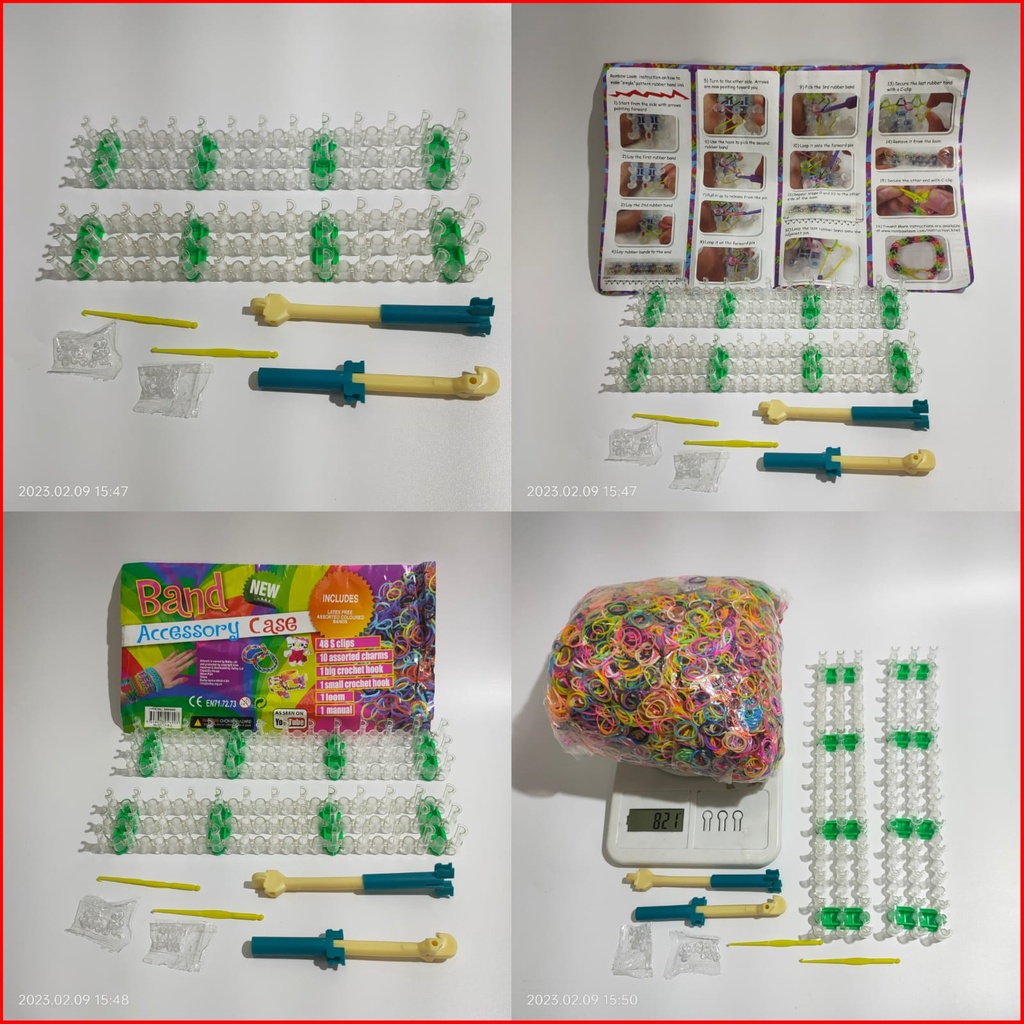 Rainbow Loom Band / Gelang Karet Ikat Rambut / Mainan Kerajinan Anak / Gelang Karet Warna Warni / Loom Band 1 Kilo / ACC MISC 15.000