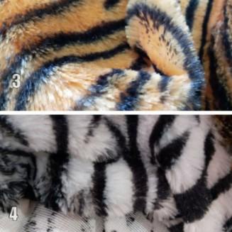 Modern Kain bulu rasfur 10mm motif cheetah pelangi loreng zebra jerapah sapi hewan 03D