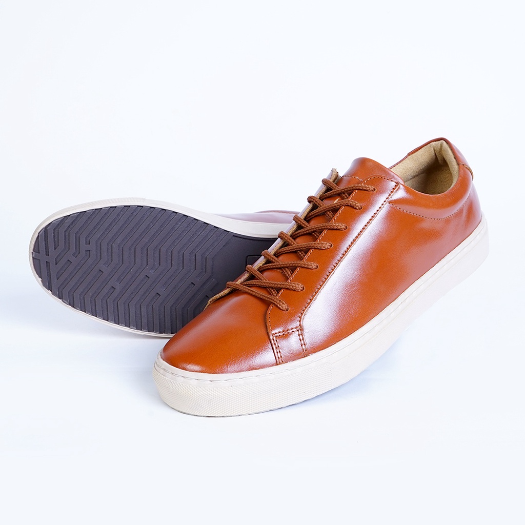 Sepatu Kulit  Asli Sepatu Sneaker Kulit Sapi Asli Sepatu Sneakers Kulit Kasual Casual Evans Leather Shoes SP03 Jahitan Rapi Bahan Kulit Sapi Premium Garansi Original KUALITAS TERJAMIN MEMUASKAN BISA COD