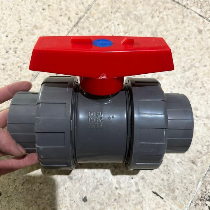 

Double True Union ZUKI 2 inch Ball Valve Water mur watermur PVC TAIWAN
