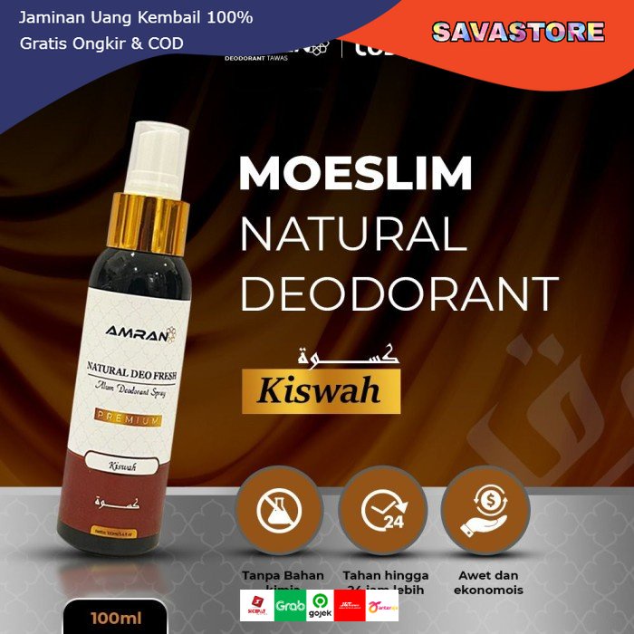 AMRAN ARABIAN DEODORANT TAWAS SPRAY - NATURAL DEO FRESH 100ML