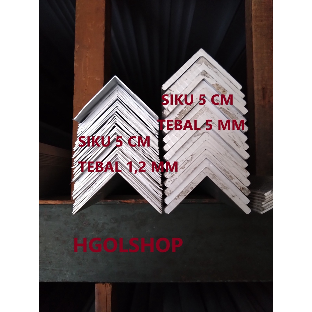 SIKU ALUMINIUM 5 CM X 5 CM TEBAL 5 MM