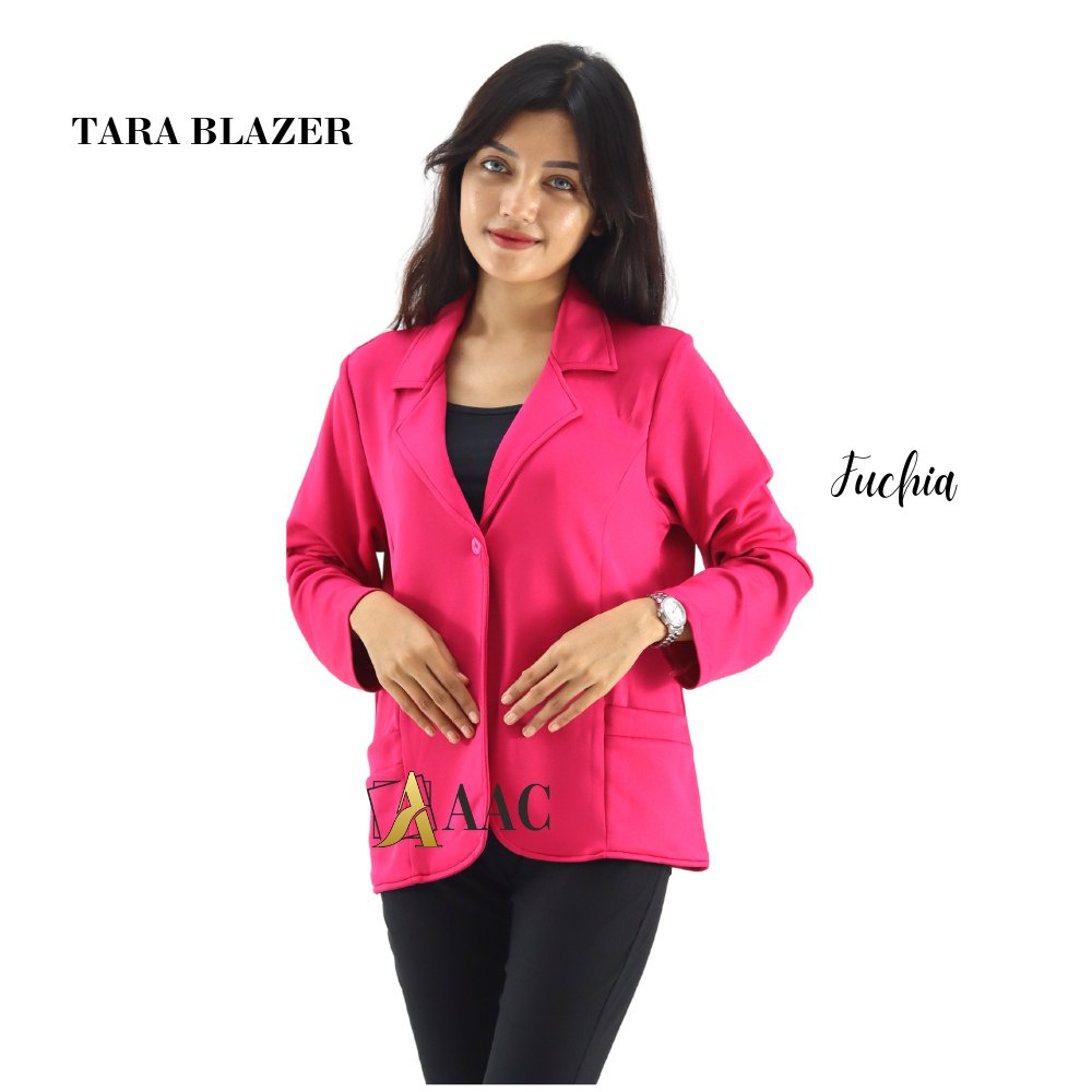 Tara Blazer, Blazer Wanita Korean Bahan Scuba Tebal Dan Adem