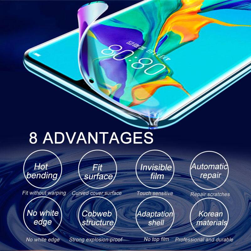 3pcs Full cover Pelindung Layar Untuk Huawei Honor10 20 30 30s 9p30 P40 Lite Pro Plus Hydrogel film Untuk Huawei Y6 Y7 Y9 Prime Pro P Smart2018 2019 Z