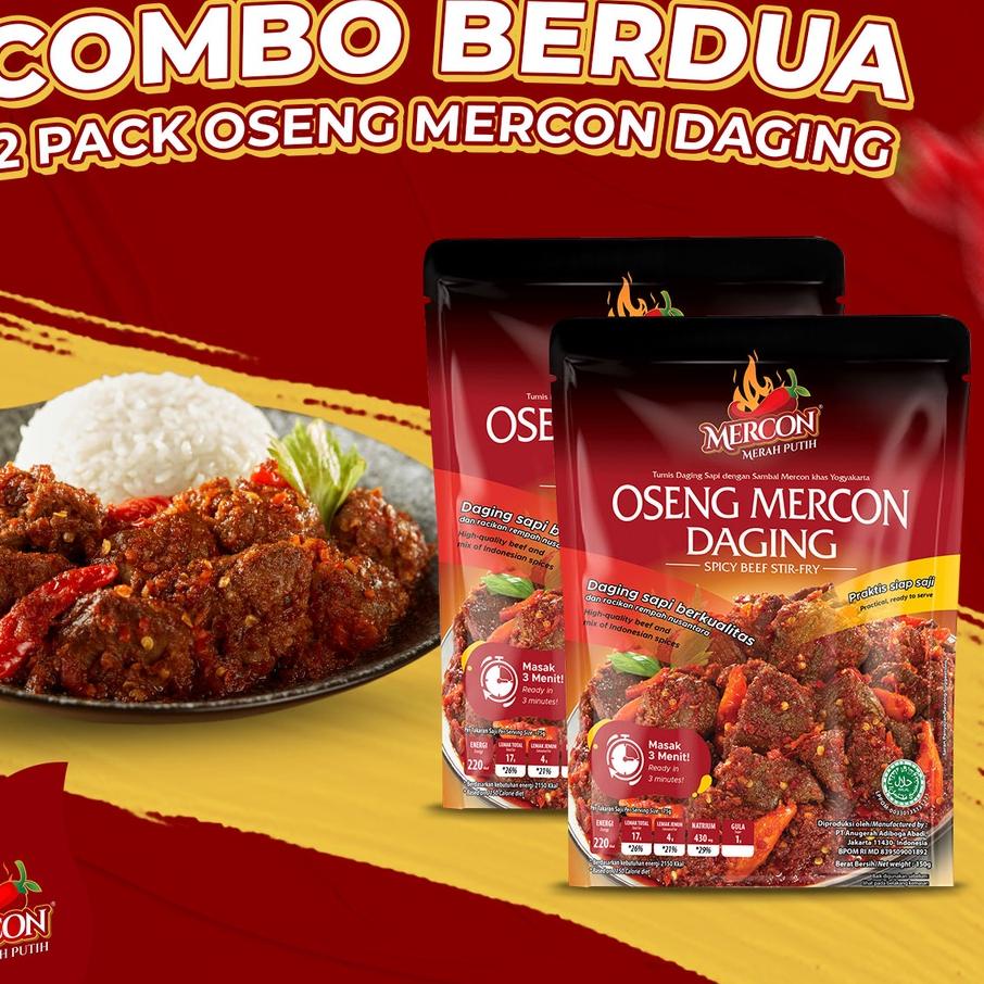 ۝ Mercon Merah Putih - Hemat Combo Berdua || 2 x Oseng Mercon Daging ←